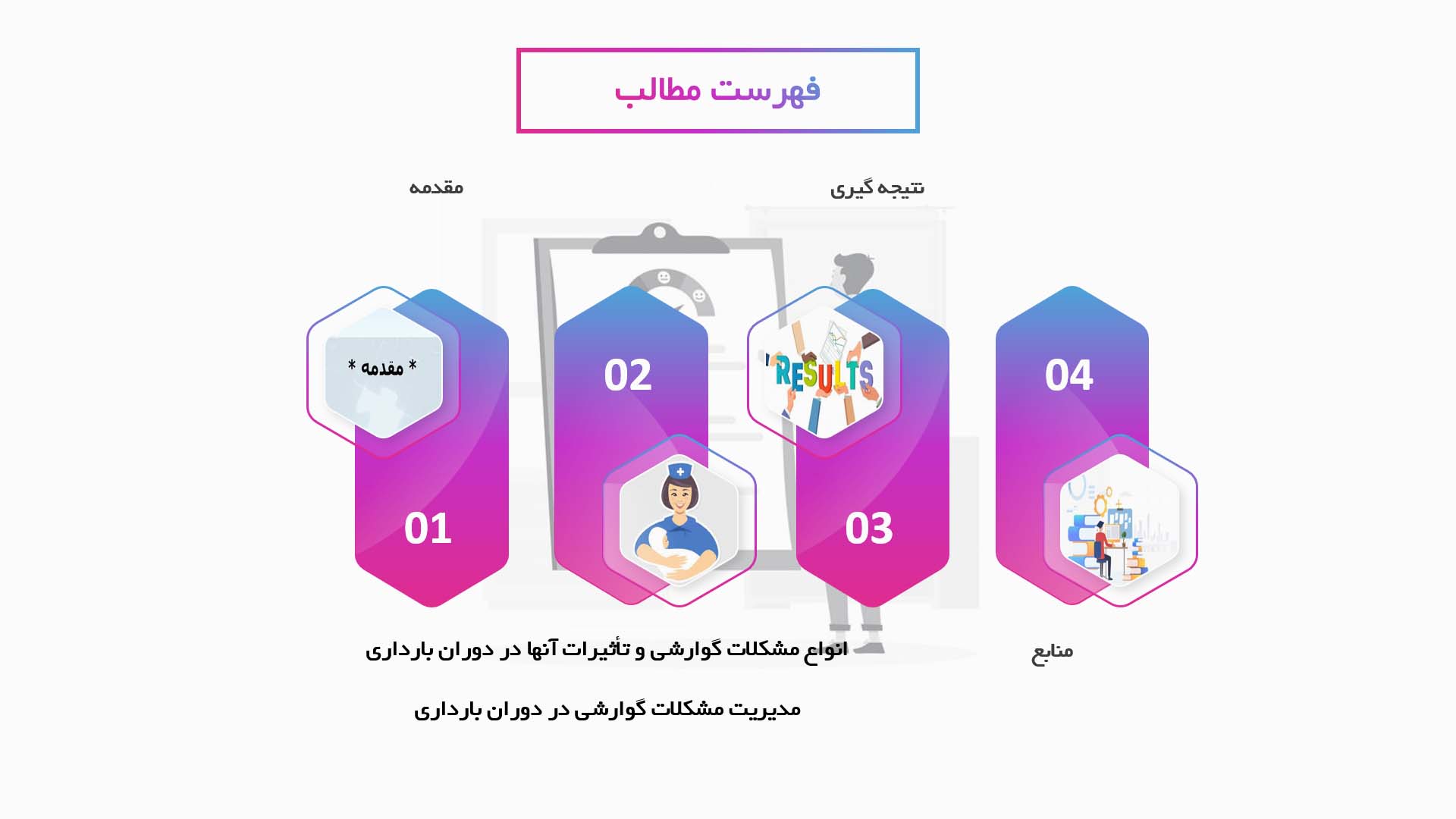 پاورپوینت در مورد تأثیرات مشکلات گوارشی در دوران بارداری